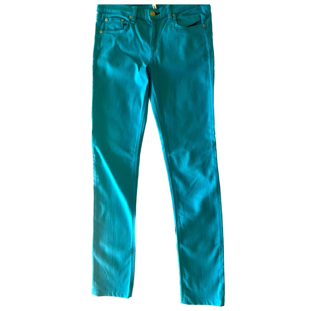 Rag & Bone The Skinny Turquoise Bluebird Stretch Cotton Jeans SZ 28